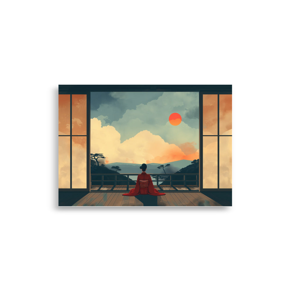 Affiche Zen Crépuscule Japon