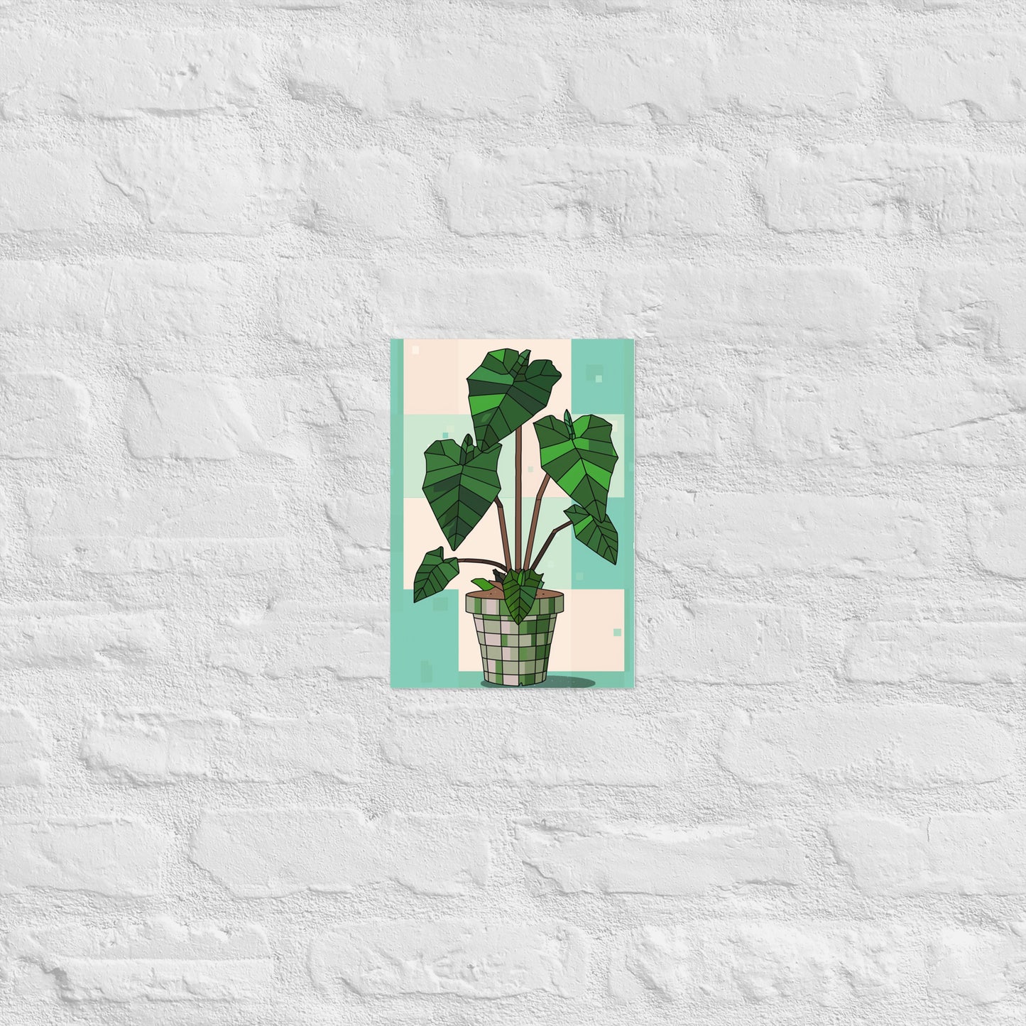 Affiche Alocasia Pixel Art