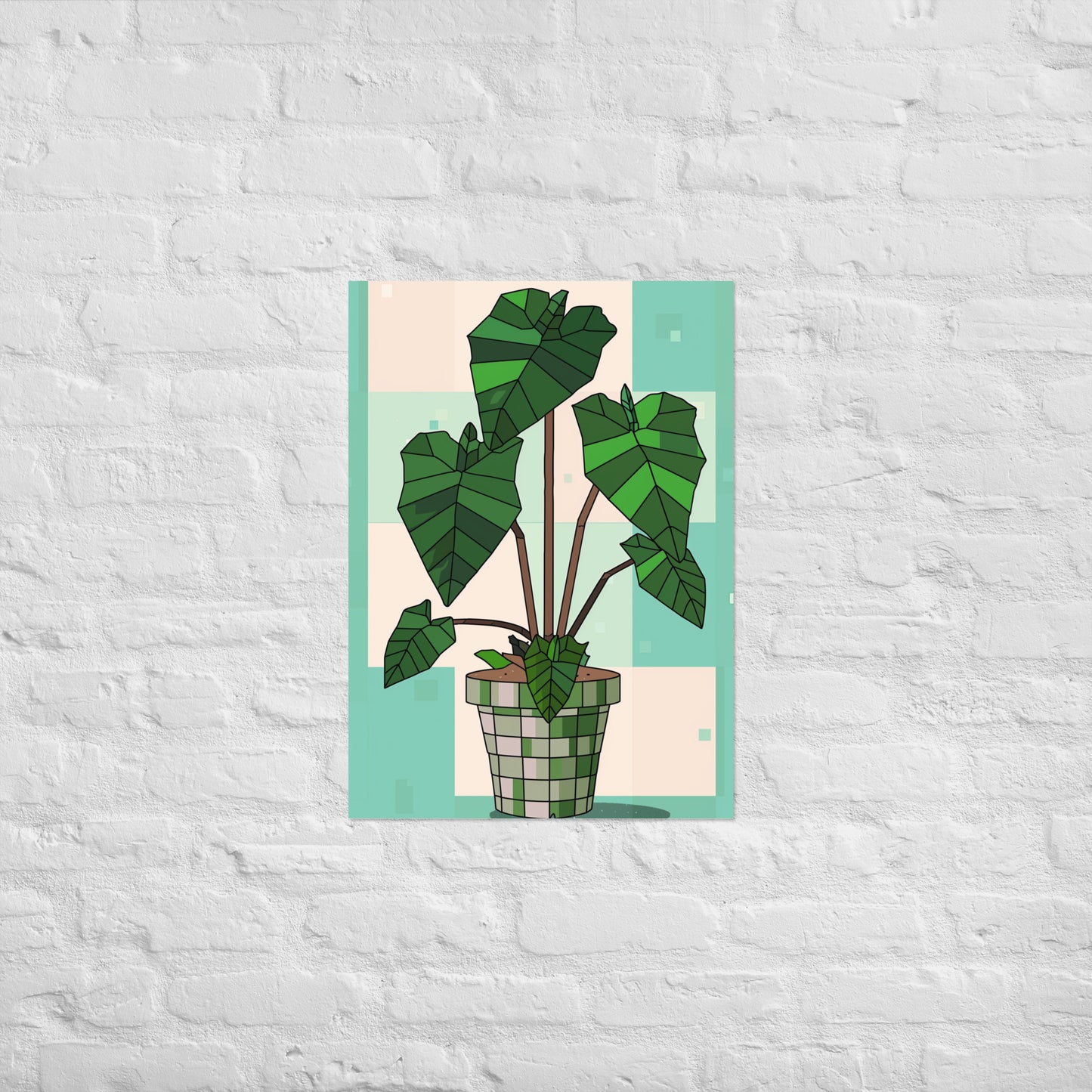 Affiche Alocasia Pixel Art