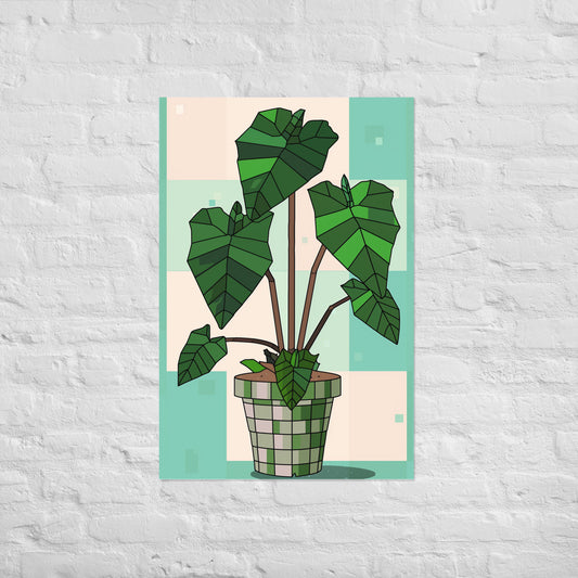 Affiche Alocasia Pixel Art