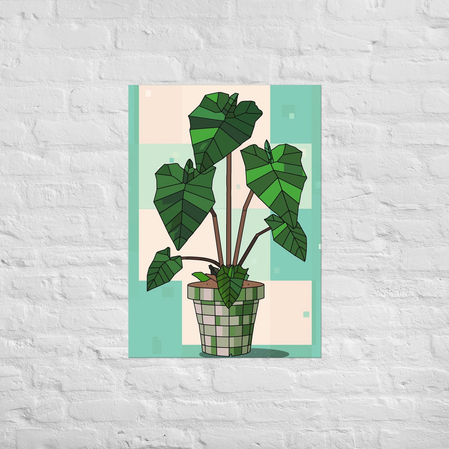 Affiche Alocasia Pixel Art