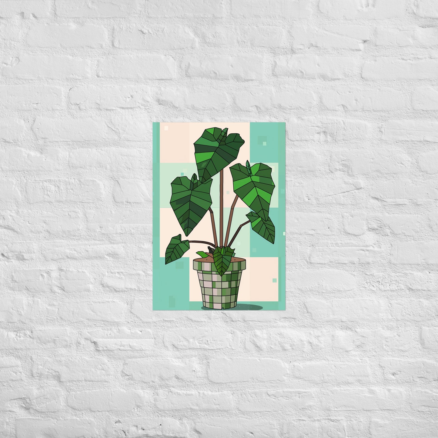 Affiche Alocasia Pixel Art